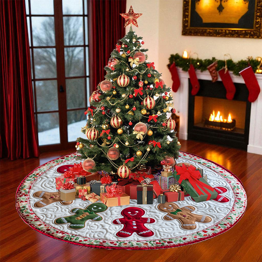 Personalized Christmas Gingerbread Tree Skirt QFTO5281003 - Image 3
