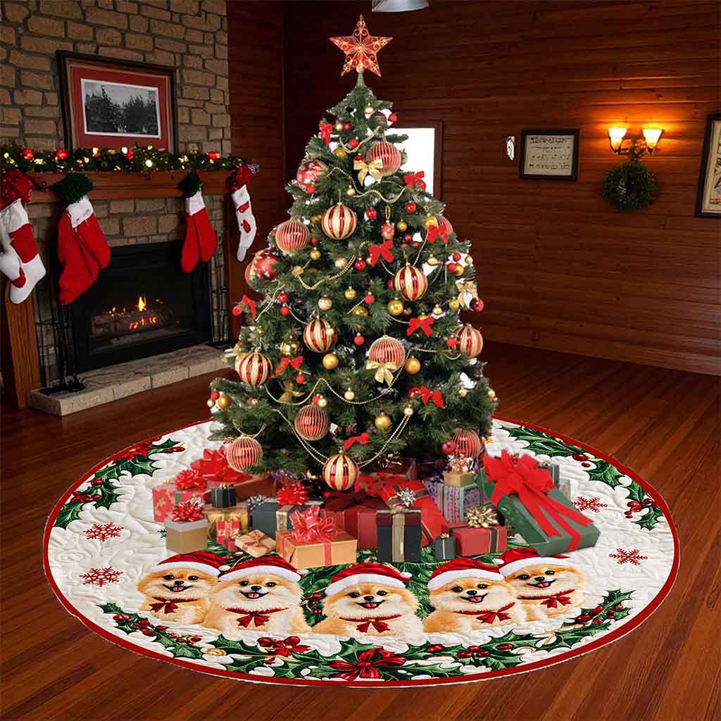 Pomeranian Christmas Tree Skirt UKND5291002 - Image 4