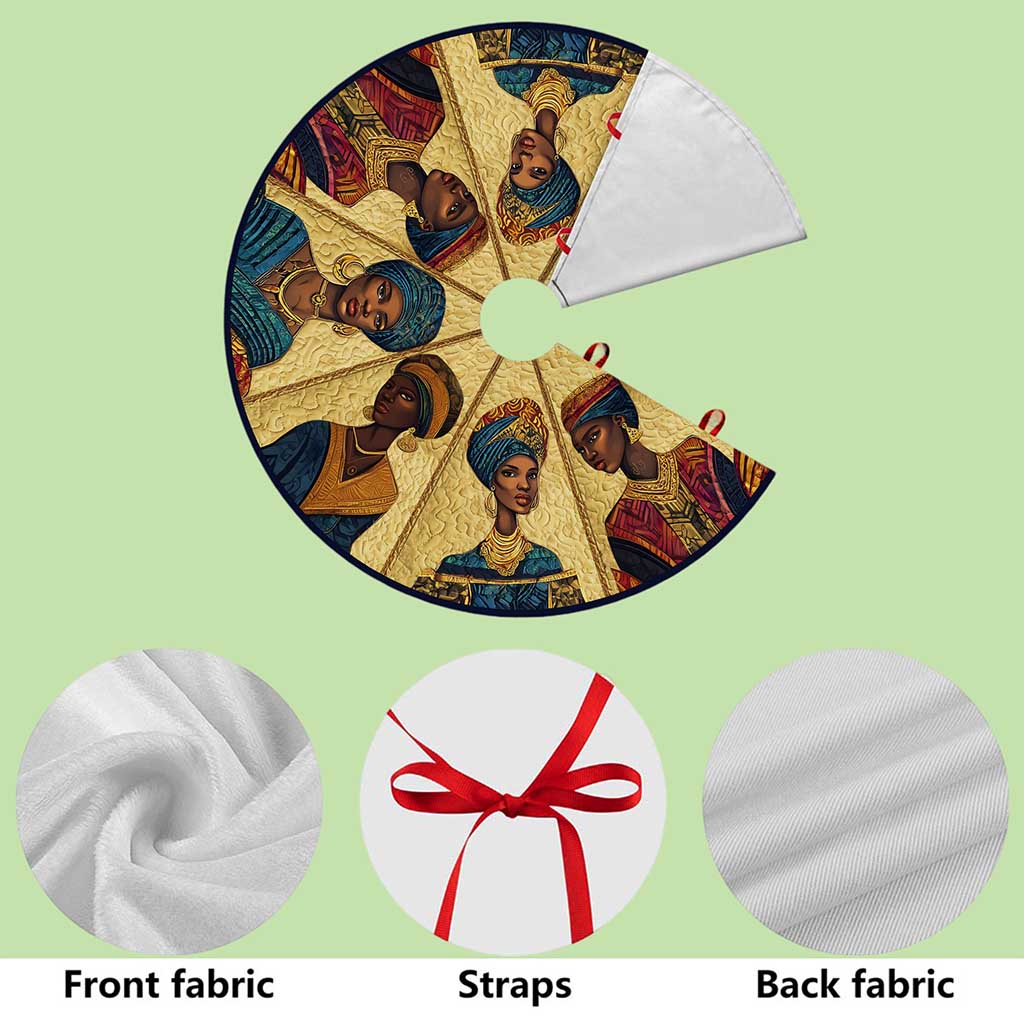 Black Women Christmas Tree Skirt QFND5221006 - Image 9
