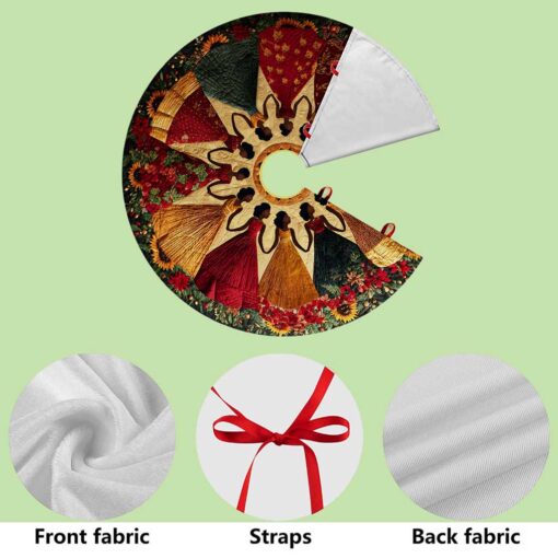 Black Women Christmas Tree Skirt QFND5231001 - Image 7