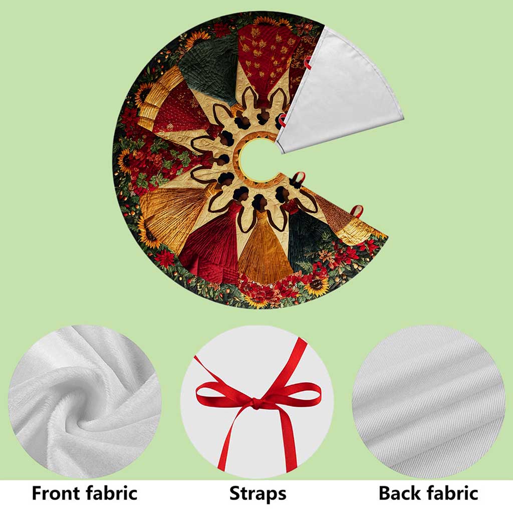 Black Women Christmas Tree Skirt QFND5231001 - Image 7