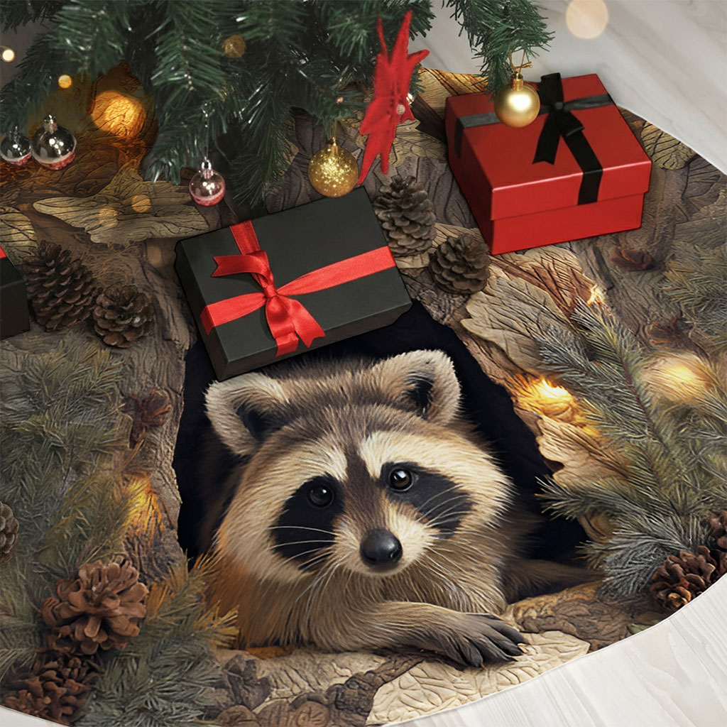 Raccoon Christmas Tree Skirt QFNT5241001 - Image 6