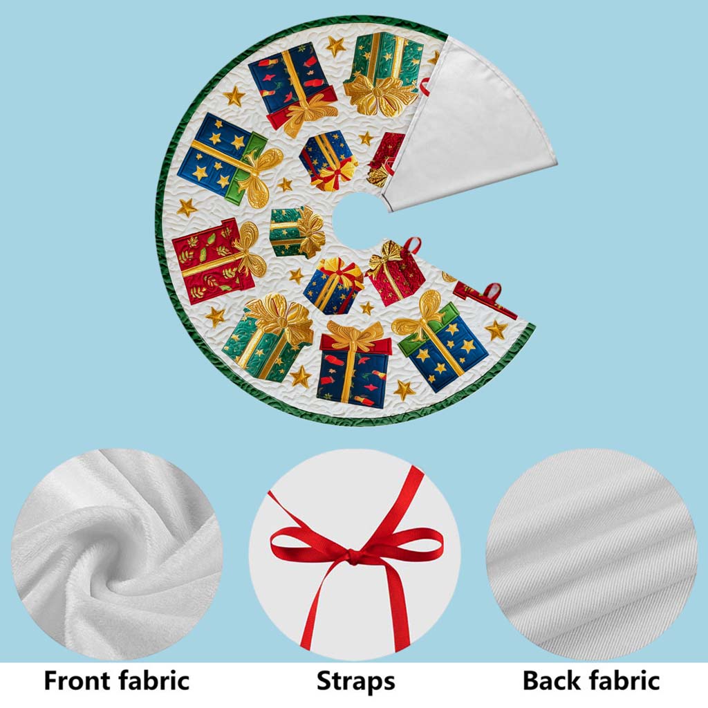Christmas Tree Skirt with Colorful Gift Box QFHM5281003 - Image 8