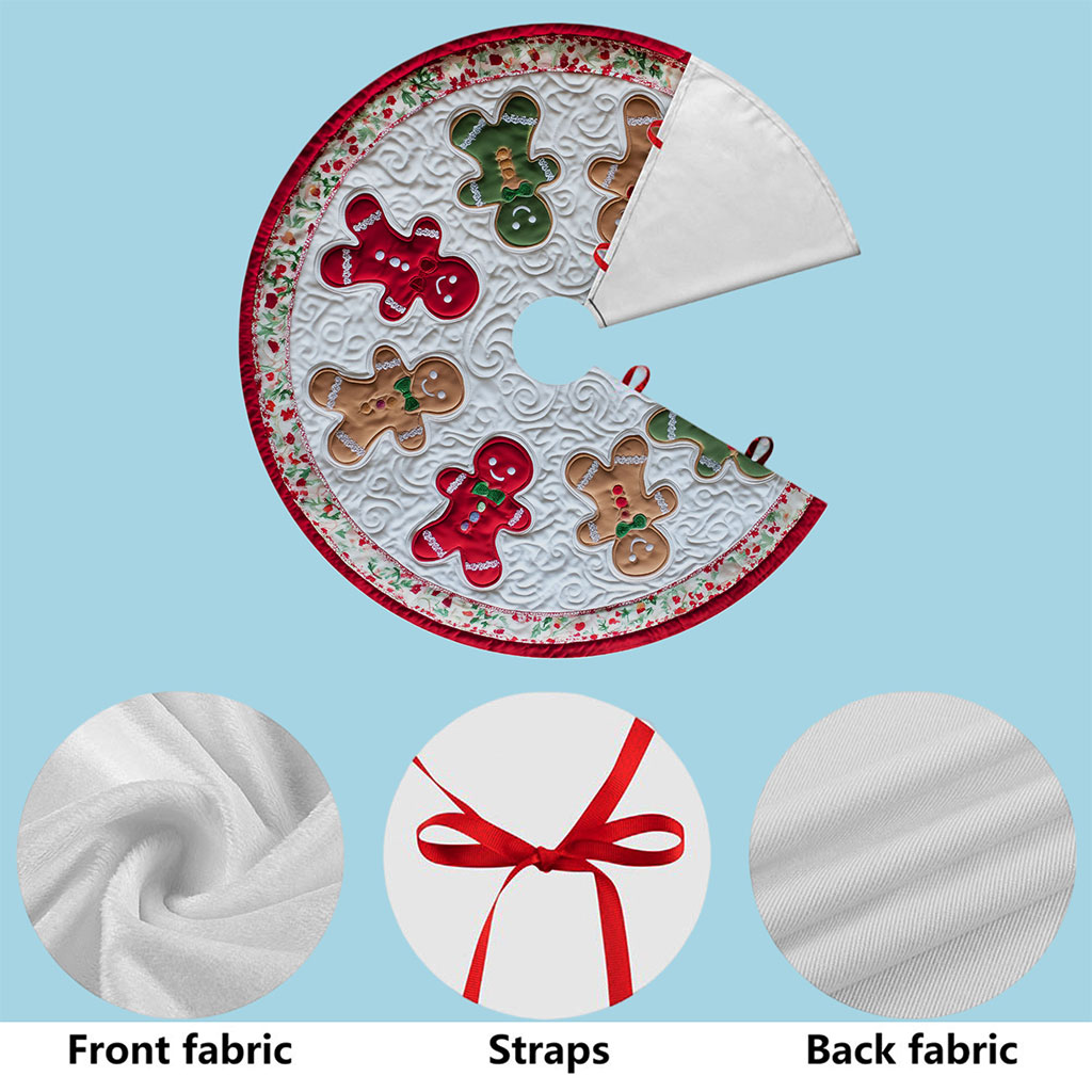 Personalized Christmas Gingerbread Tree Skirt QFTO5281003 - Image 7