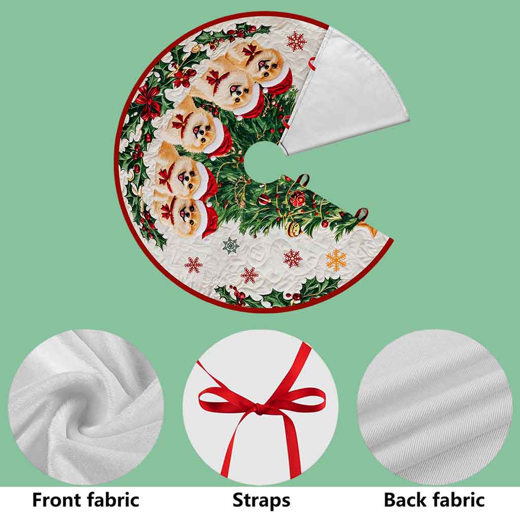 Pomeranian Christmas Tree Skirt UKND5291002 - Image 6