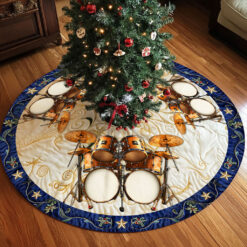 Personalized Drum Christmas Tree Skirt UKTZ5311001