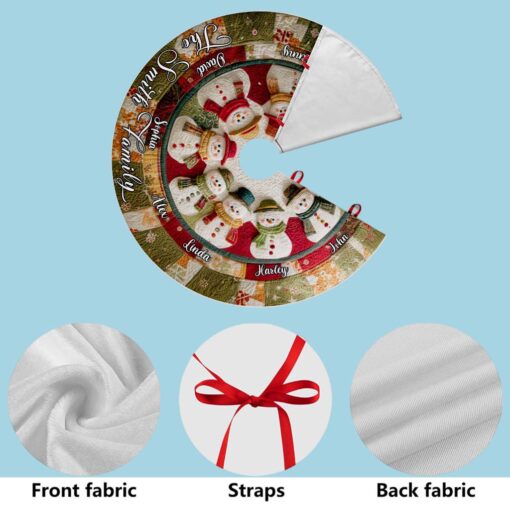 Personalized Snowman Family Christmas Tree Skirts QFHM5081005 - Image 6