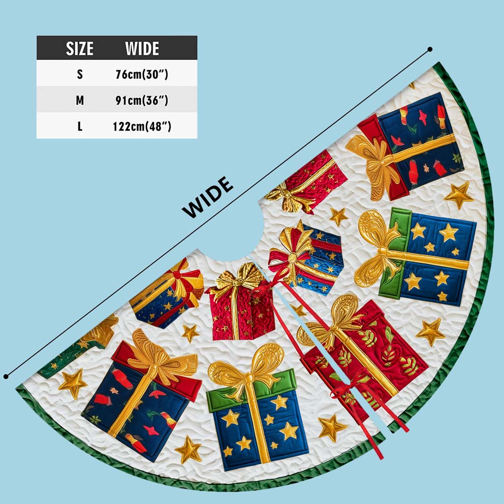 Christmas Tree Skirt with Colorful Gift Box QFHM5281003 - Image 9