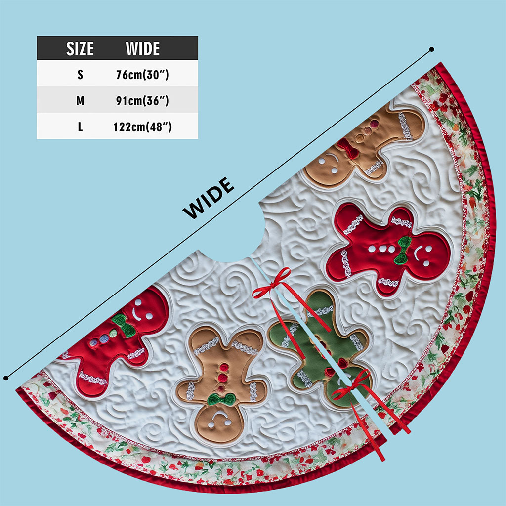 Personalized Christmas Gingerbread Tree Skirt QFTO5281003 - Image 6