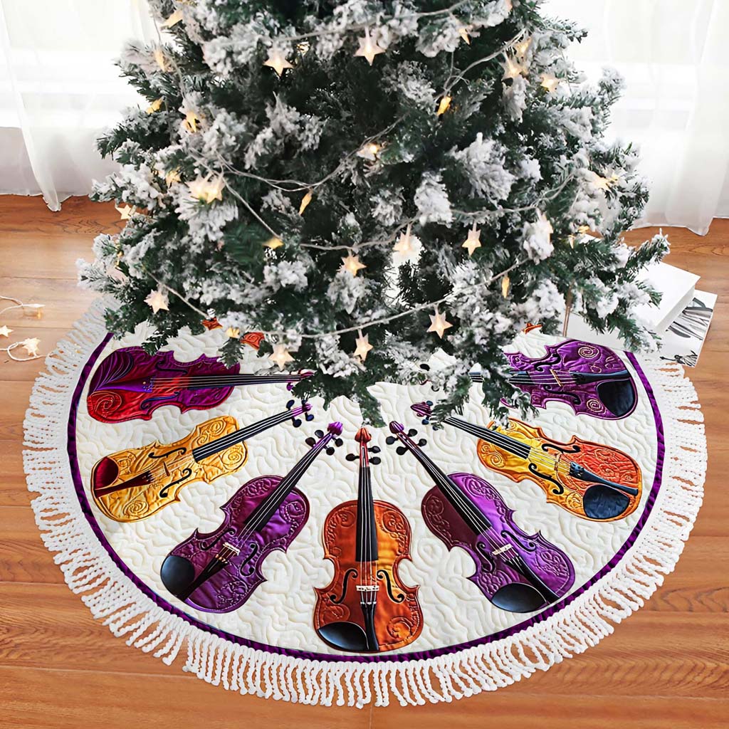 Violin Christmas Tree Skirt UKHM5281004 - Image 2