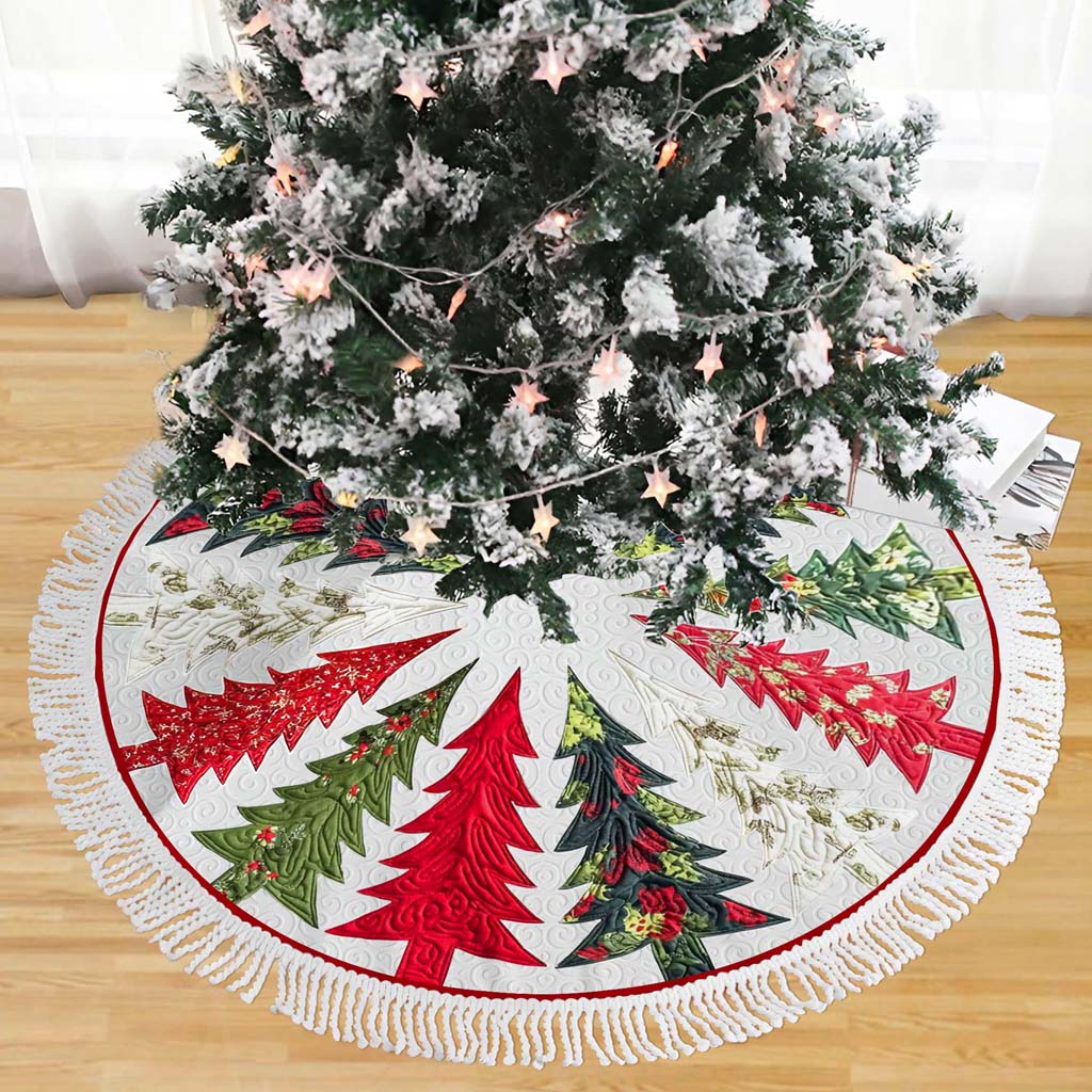 Christmas Tree Skirt, Christmas Tree Cover QFHM5251002 - Image 2