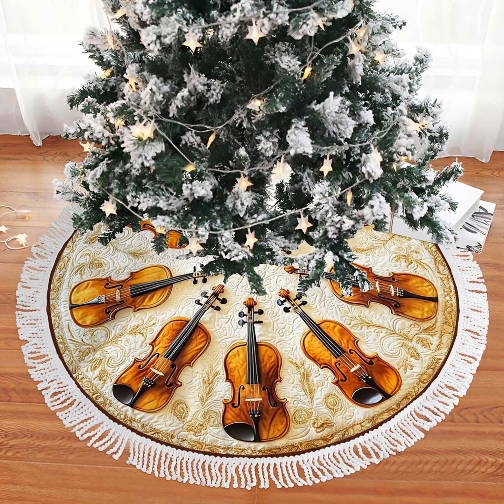 Violin Christmas Tree Skirt UKHM5271001 - Image 2