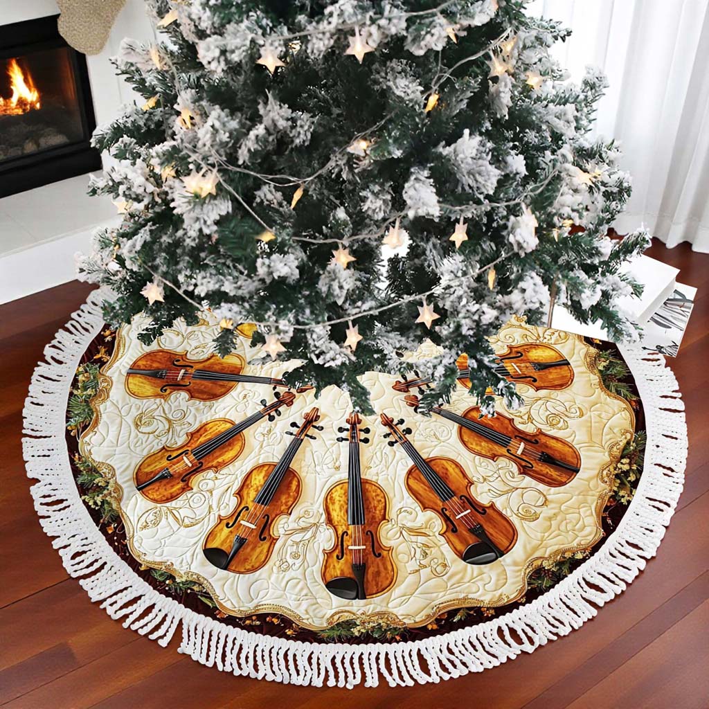 Violin Christmas Tree Skirt UKHM5271002 - Image 3
