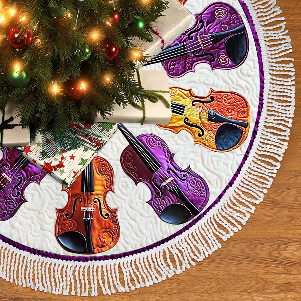 Violin Christmas Tree Skirt UKHM5281004 - Image 7