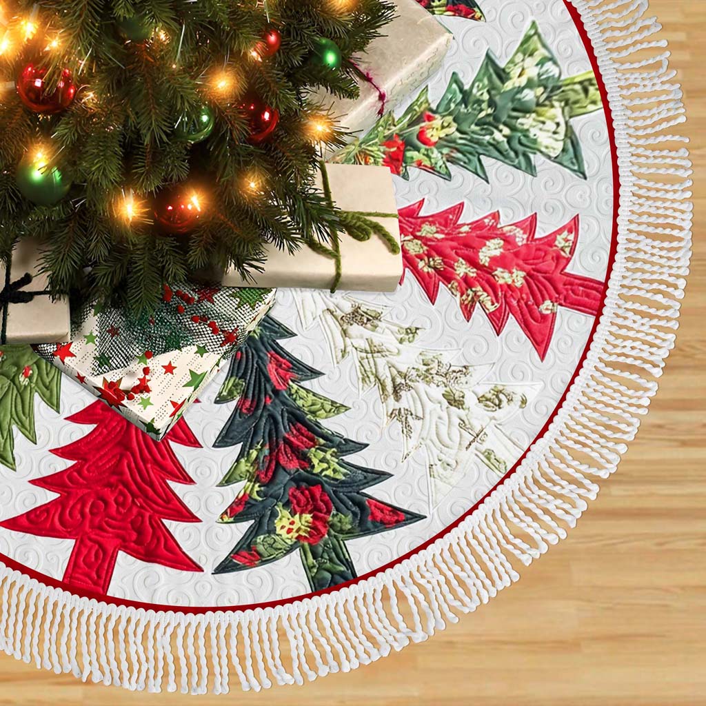 Christmas Tree Skirt, Christmas Tree Cover QFHM5251002 - Image 5