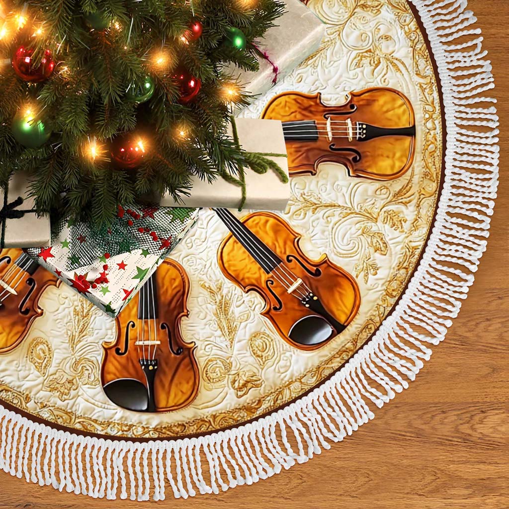 Violin Christmas Tree Skirt UKHM5271001 - Image 6