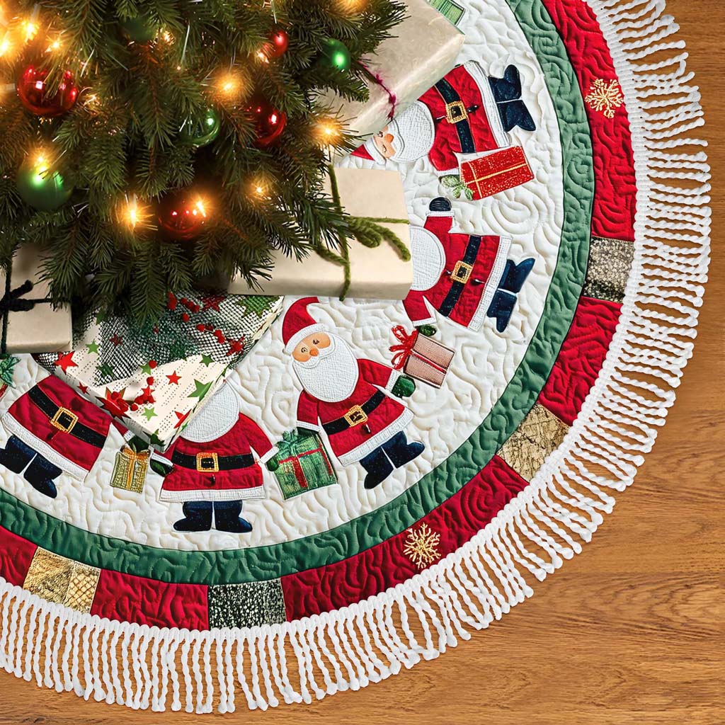 Santa Claus Christmas Tree Skirt QFHM5281002 - Image 7