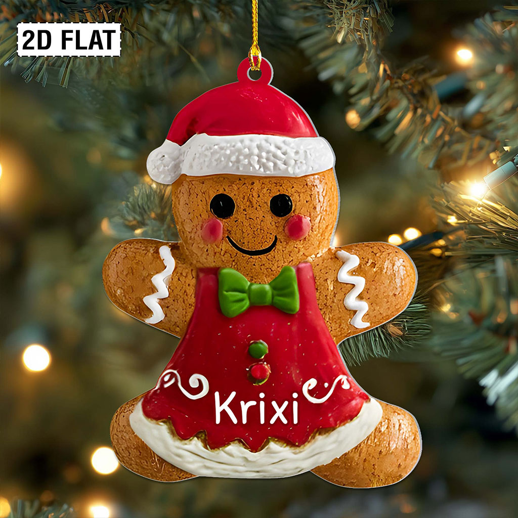 Personalized Gingerbread Christmas Acrylic Ornament QFHA5251002 - Image 2