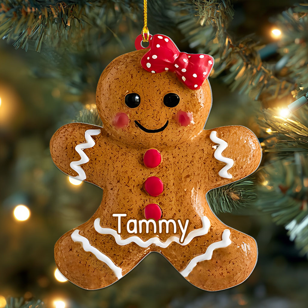 Personalized Gingerbread Christmas Acrylic Ornament QFHA5251002 - Image 9