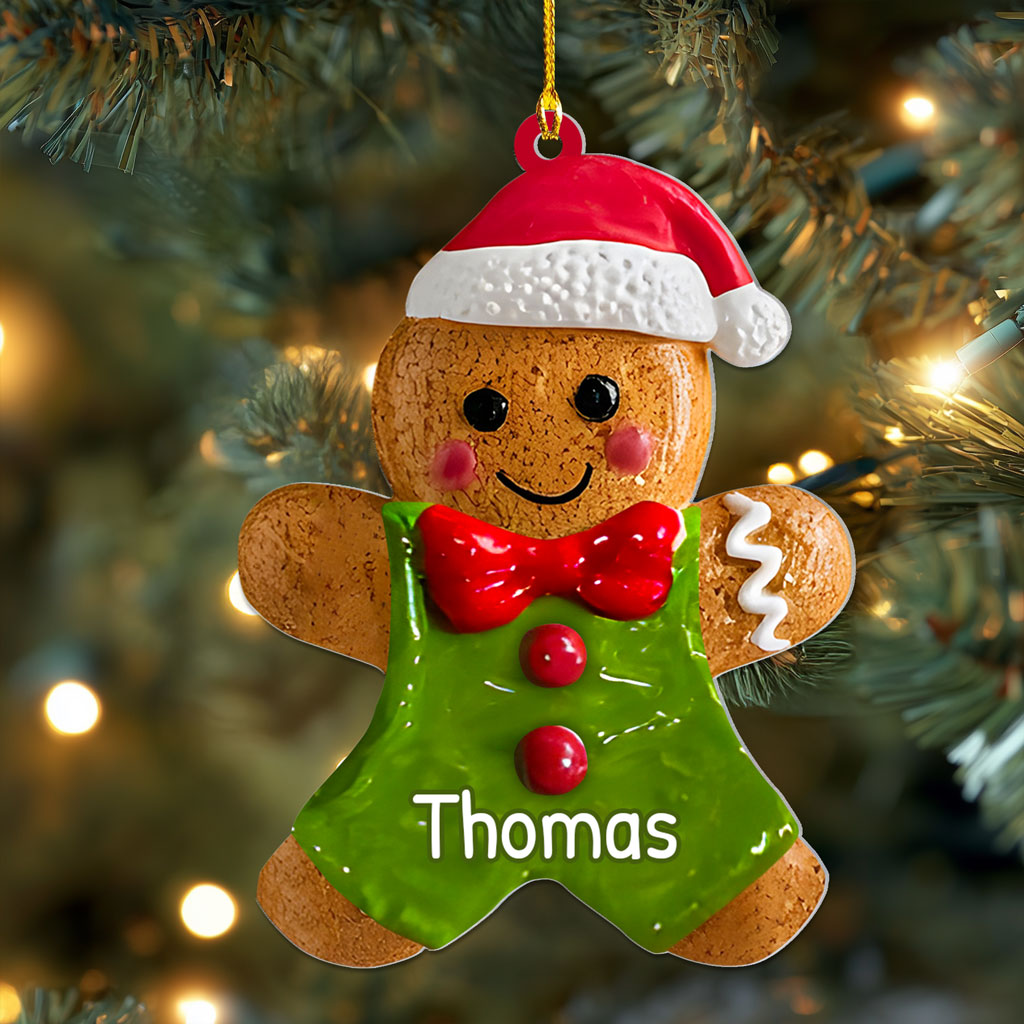 Personalized Gingerbread Christmas Acrylic Ornament QFHA5251002 - Image 6