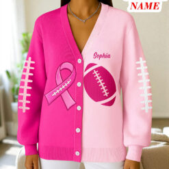 Custom Breast Cancer Knitted Cardigan UKTO5081001