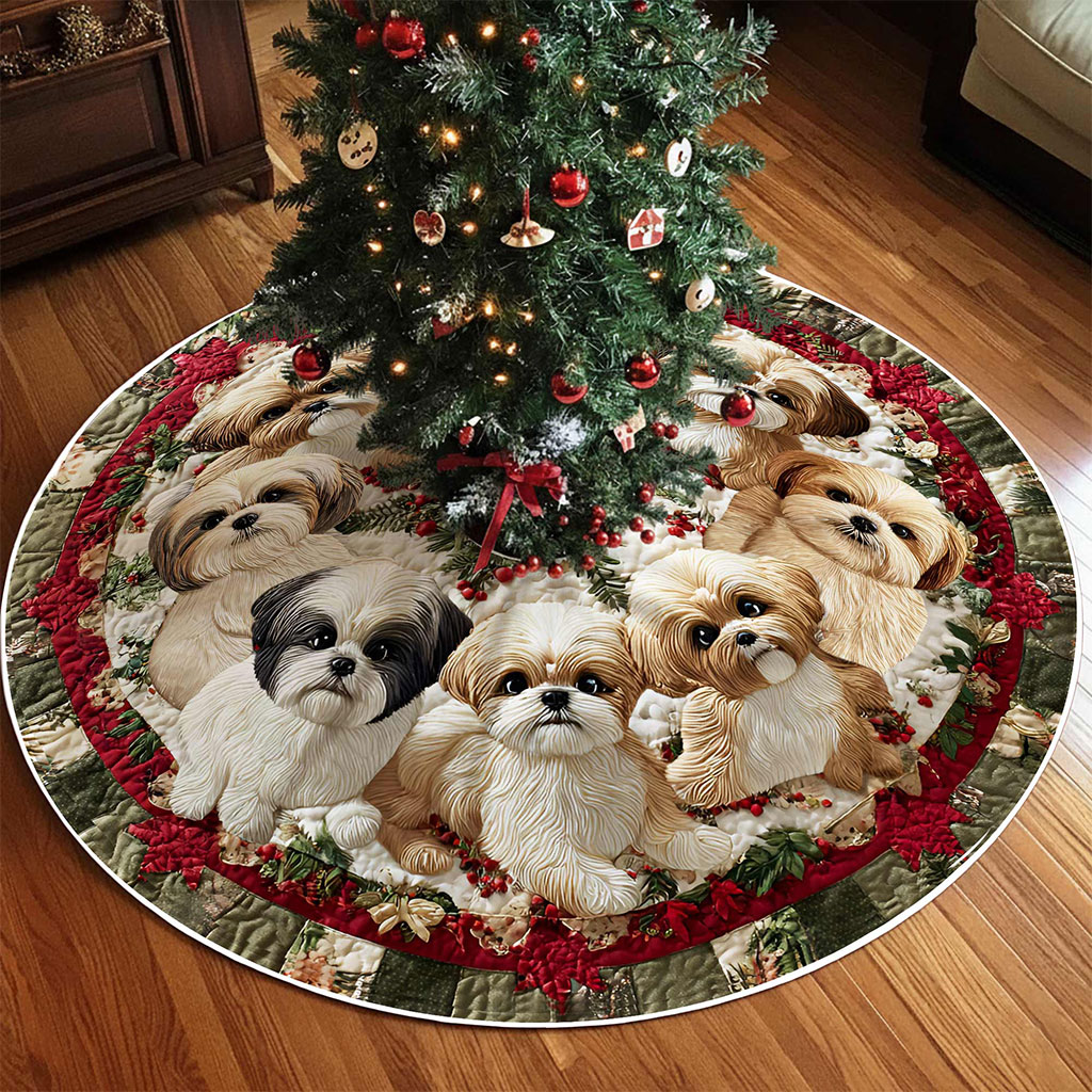 Shih Tzu Christmas Tree skirt UKPY5051102