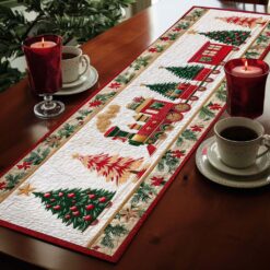 Train Christmas Quilted Table Runner QFTD5081101