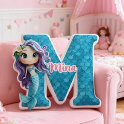 Personalized Letter Mermaid Ugly Plush Pillow QFND5171110