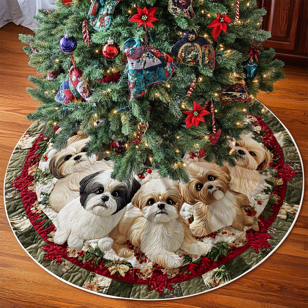 Shih Tzu Christmas Tree skirt UKPY5051102 - Image 2