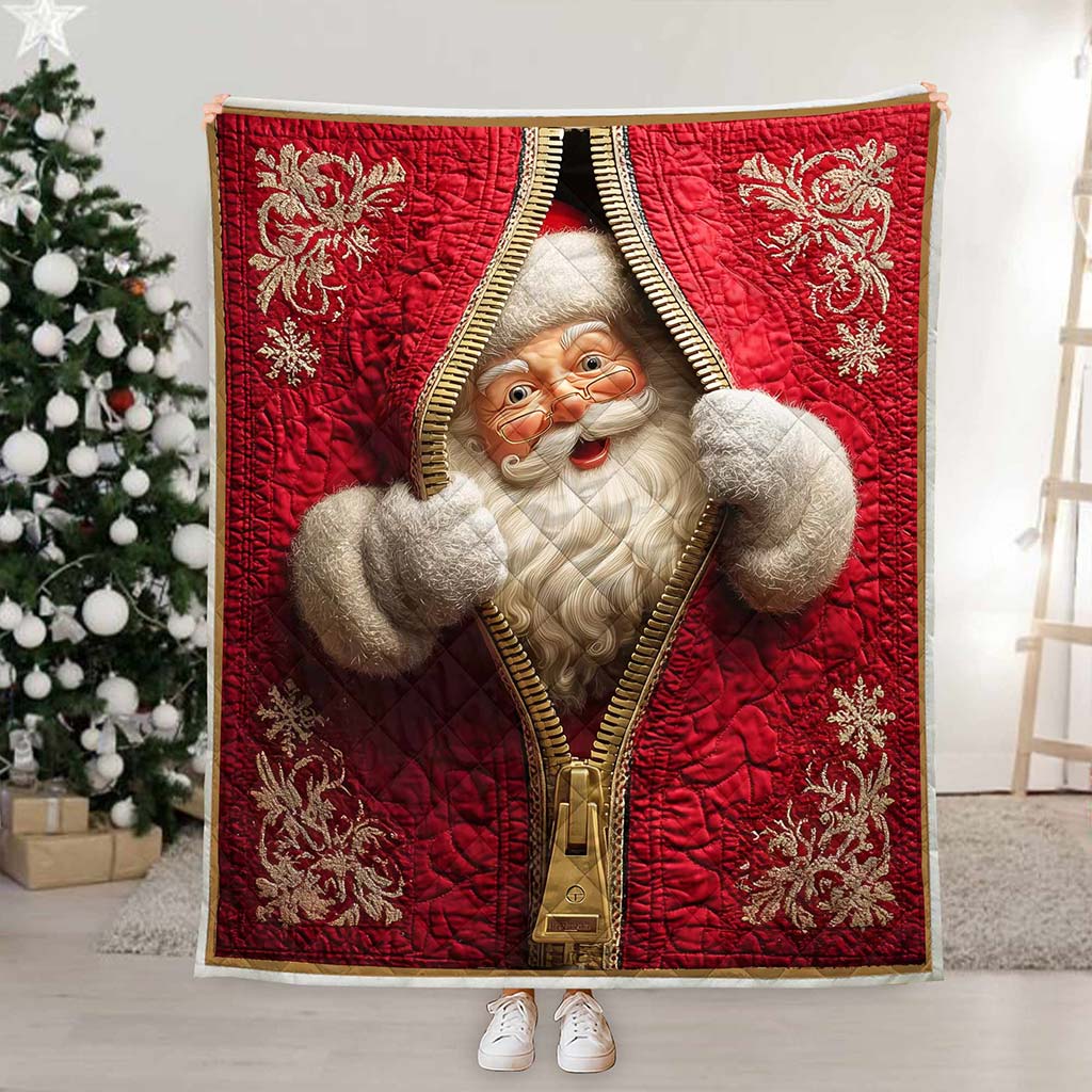 Santa Claus Christmas Quilted Blanket QFPY5041103 - Image 3