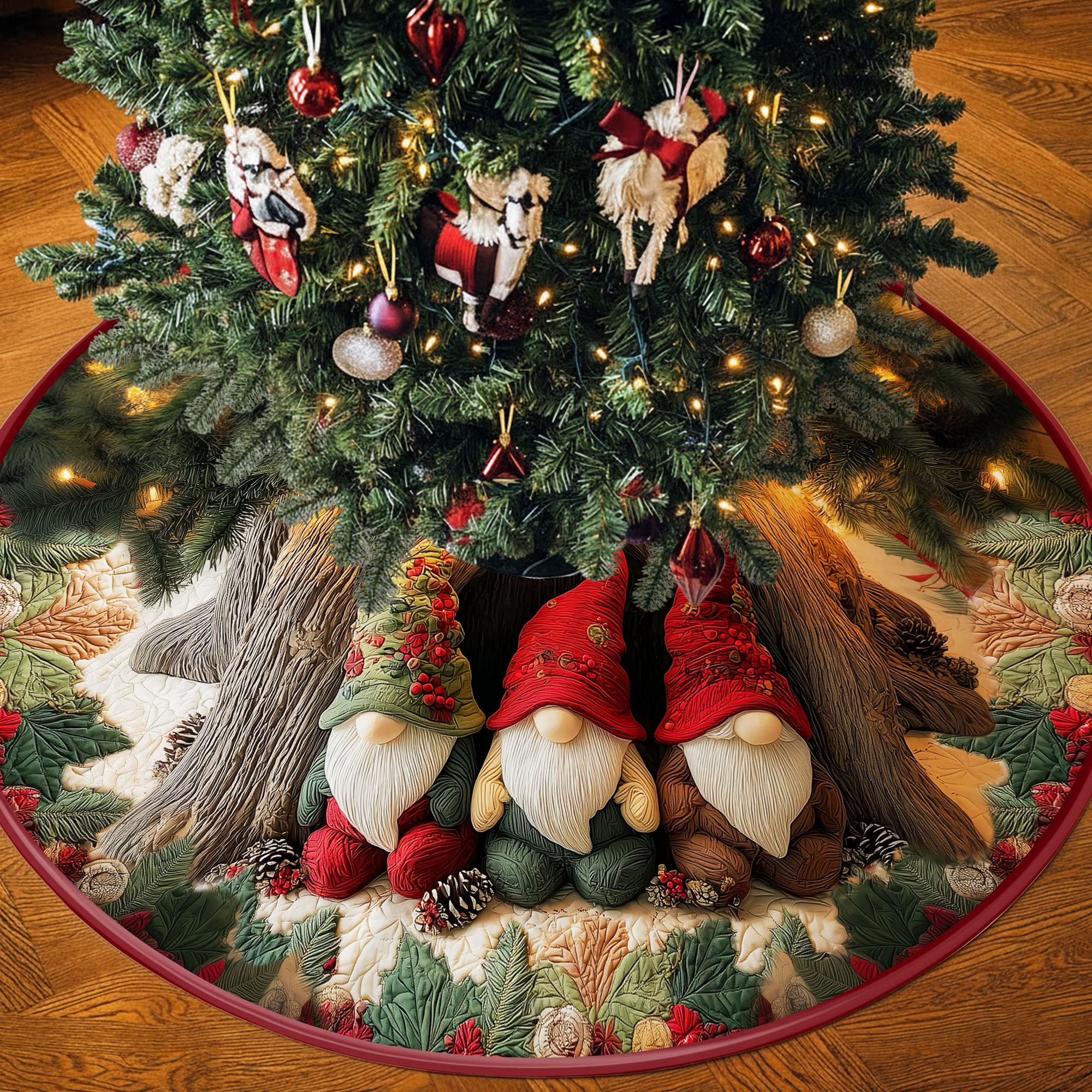 Gnomes Christmas Tree Skirt QFHH5051105 - Image 2