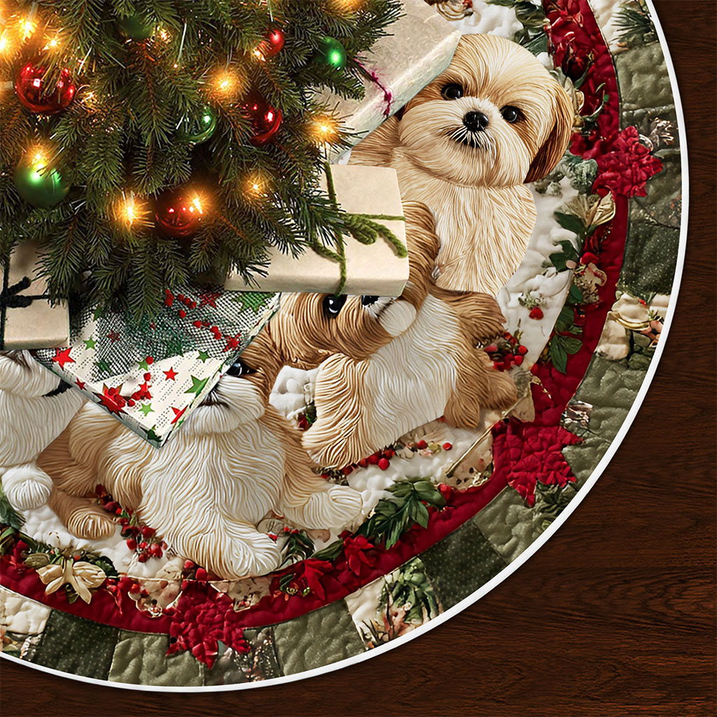Shih Tzu Christmas Tree skirt UKPY5051102 - Image 3