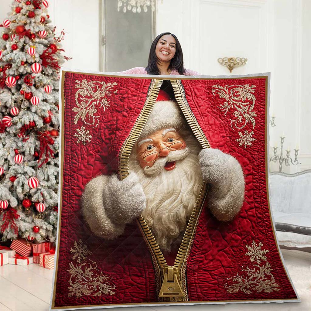 Santa Claus Christmas Quilted Blanket QFPY5041103 - Image 2