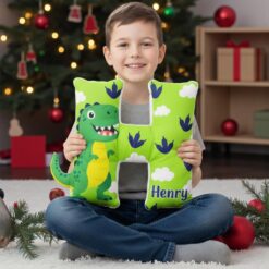 Custom Letter Dinosaur Shaped Pillow QFND5221110