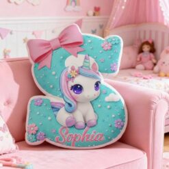 Personalized Letter Unicorn Ugly Plush Pillow QFTD5171110