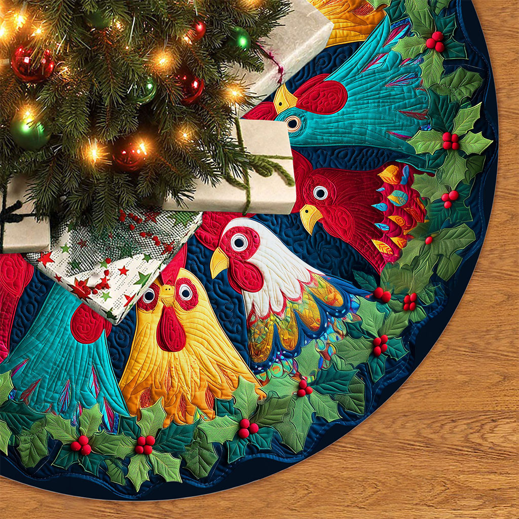 Chicken Christmas Tree Skirt QFTO5311001 - Image 3