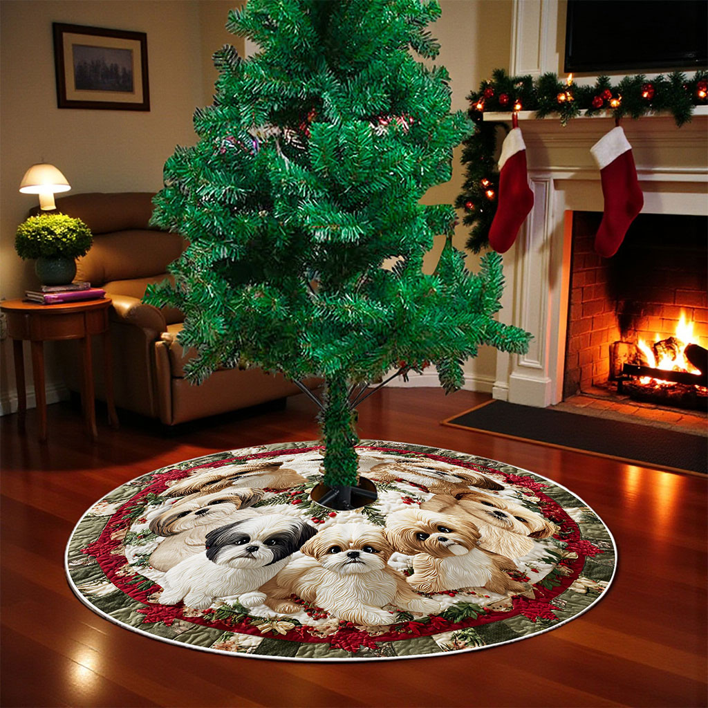 Shih Tzu Christmas Tree skirt UKPY5051102 - Image 5