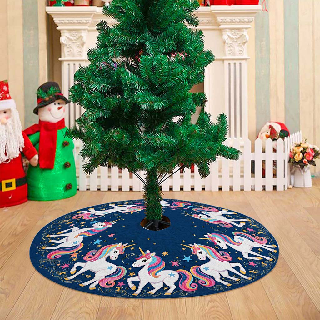 Joyful Unicorn Christmas Tree Skirt QFPY5051104 - Image 3