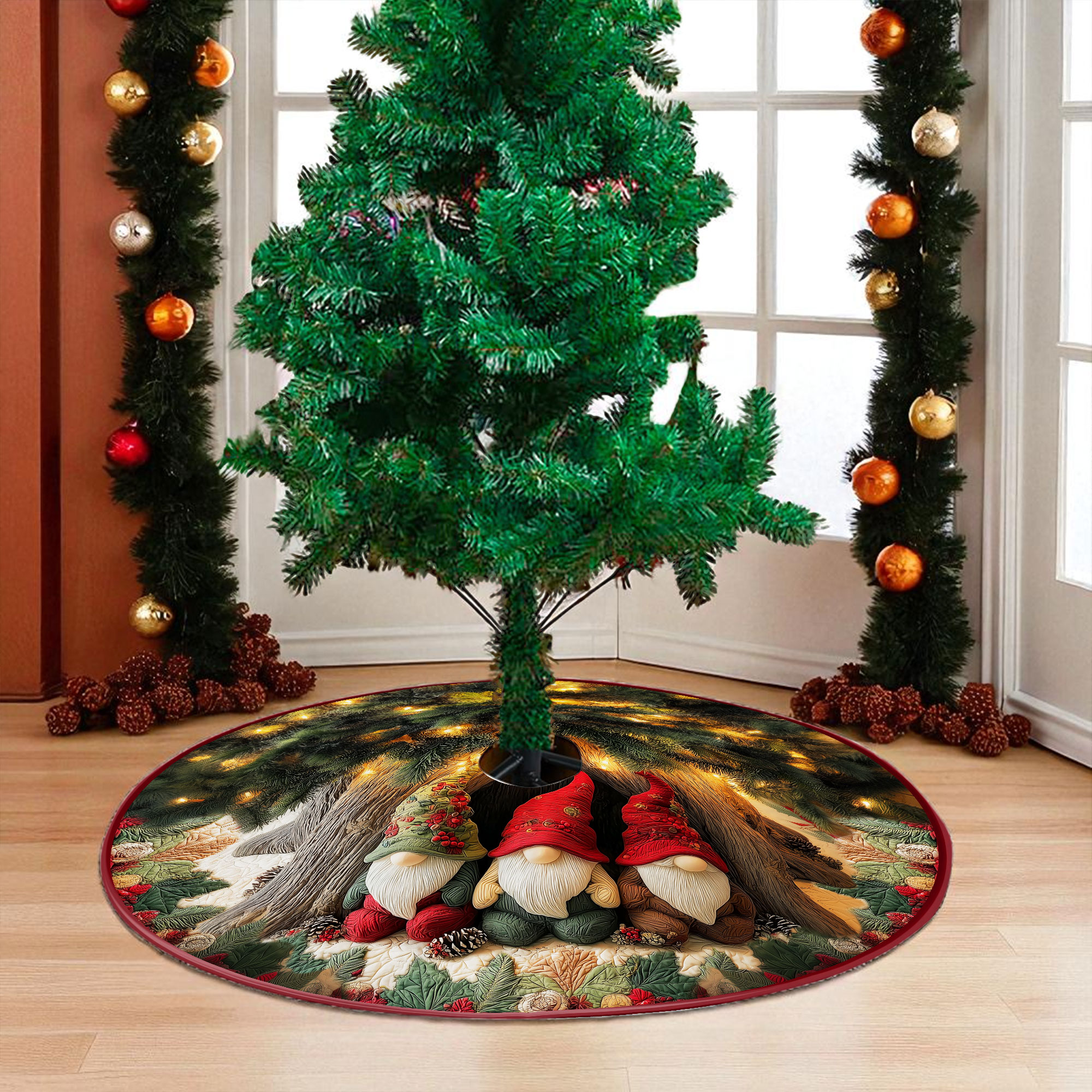 Gnomes Christmas Tree Skirt QFHH5051105 - Image 4