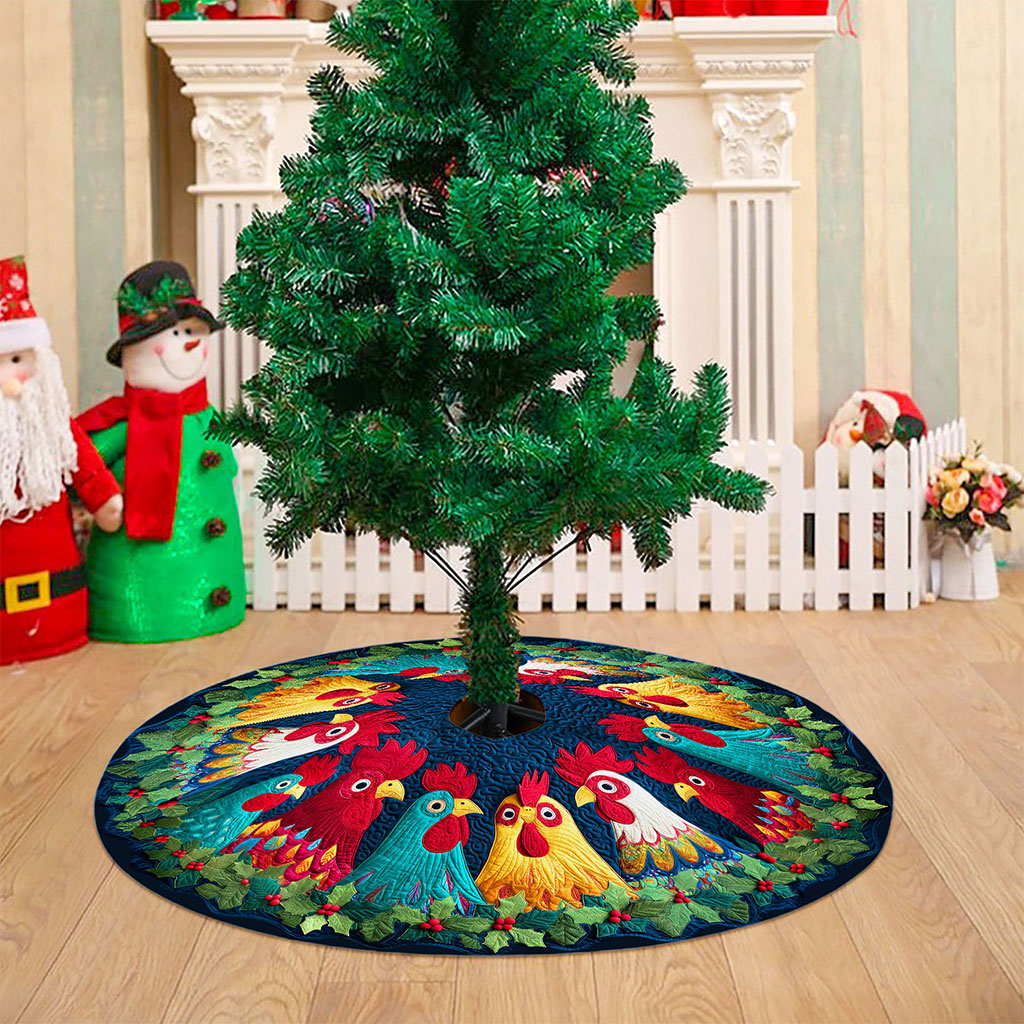 Chicken Christmas Tree Skirt QFTO5311001 - Image 4