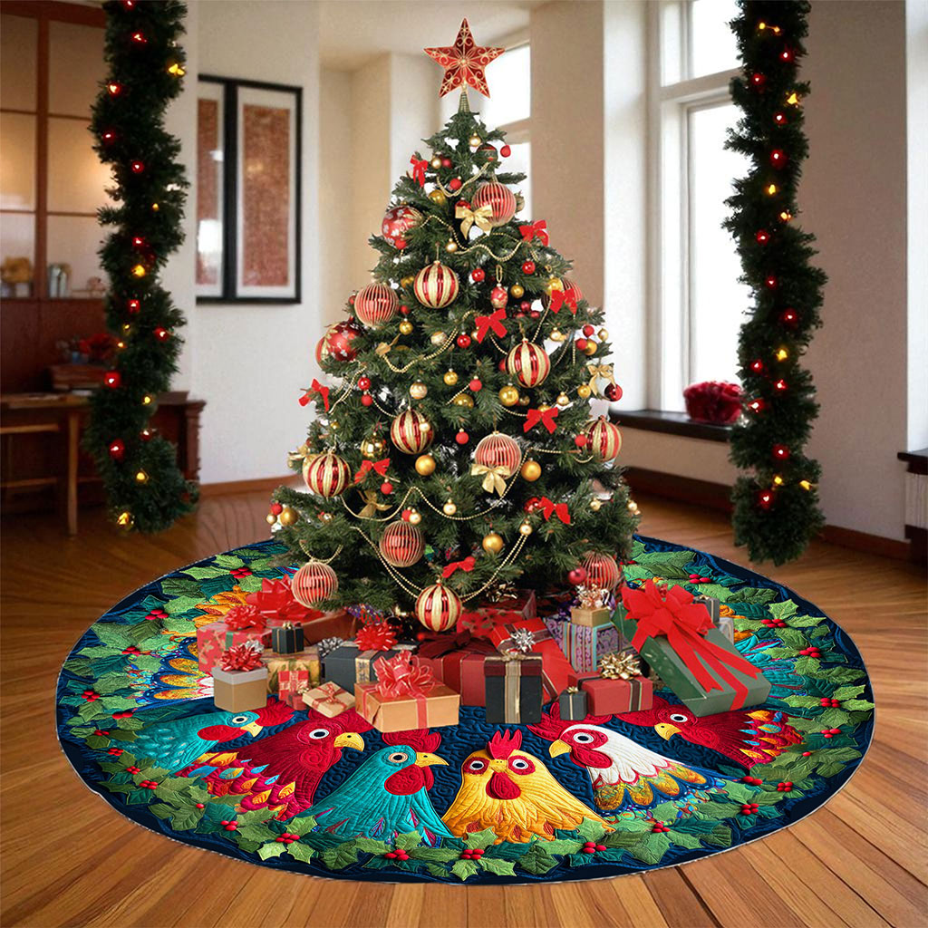 Chicken Christmas Tree Skirt QFTO5311001 - Image 5