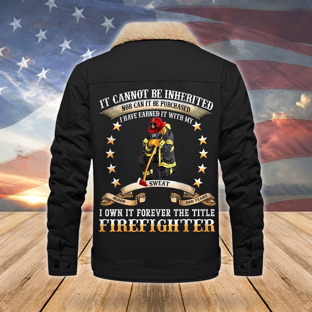 Personalized Firefighter Fleece Lined Polyester Jacket UKTZ5041105 - Image 3