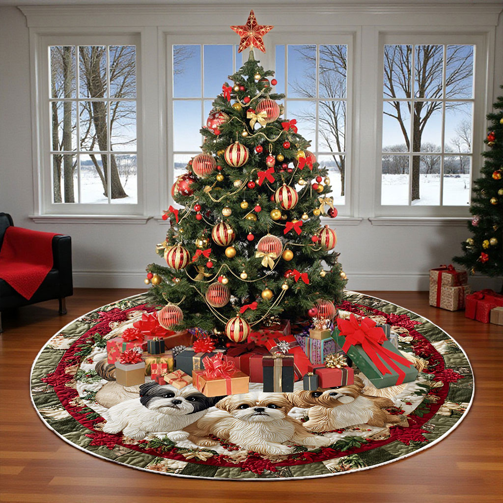 Shih Tzu Christmas Tree skirt UKPY5051102 - Image 4