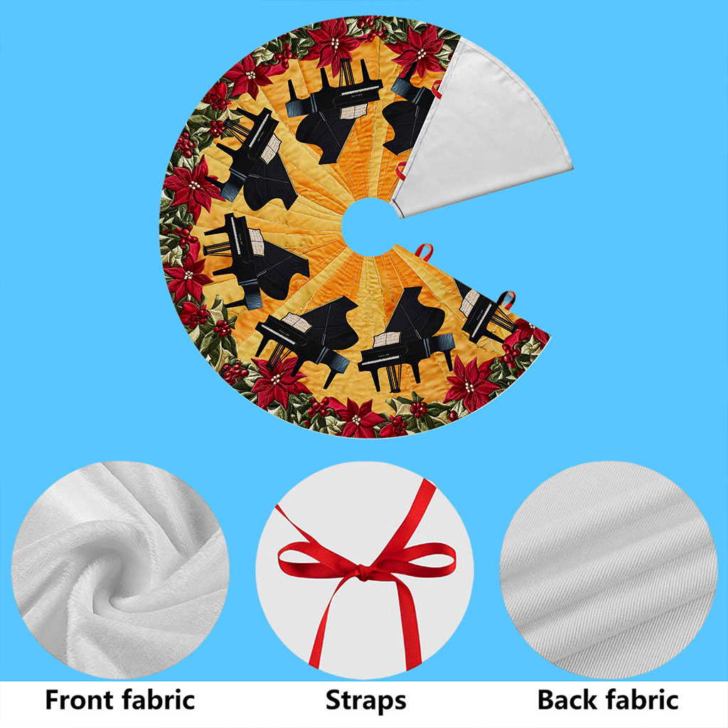 Piano Christmas Tree Skirt UKNT5311001 - Image 5