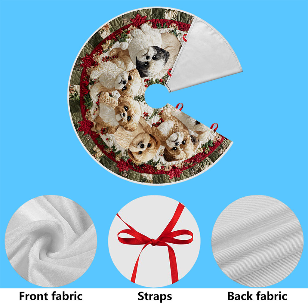 Shih Tzu Christmas Tree skirt UKPY5051102 - Image 6