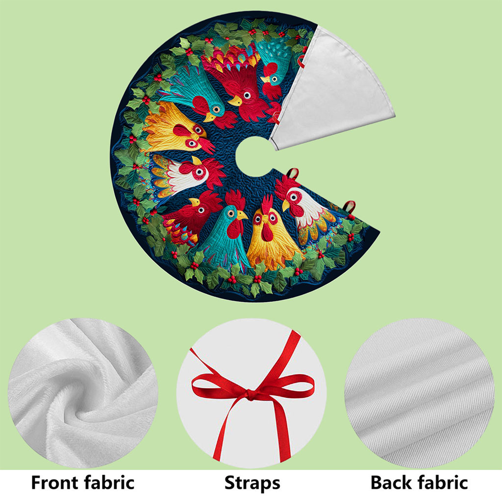 Chicken Christmas Tree Skirt QFTO5311001 - Image 6