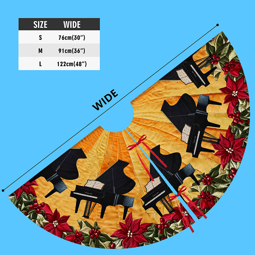 Piano Christmas Tree Skirt UKNT5311001 - Image 6