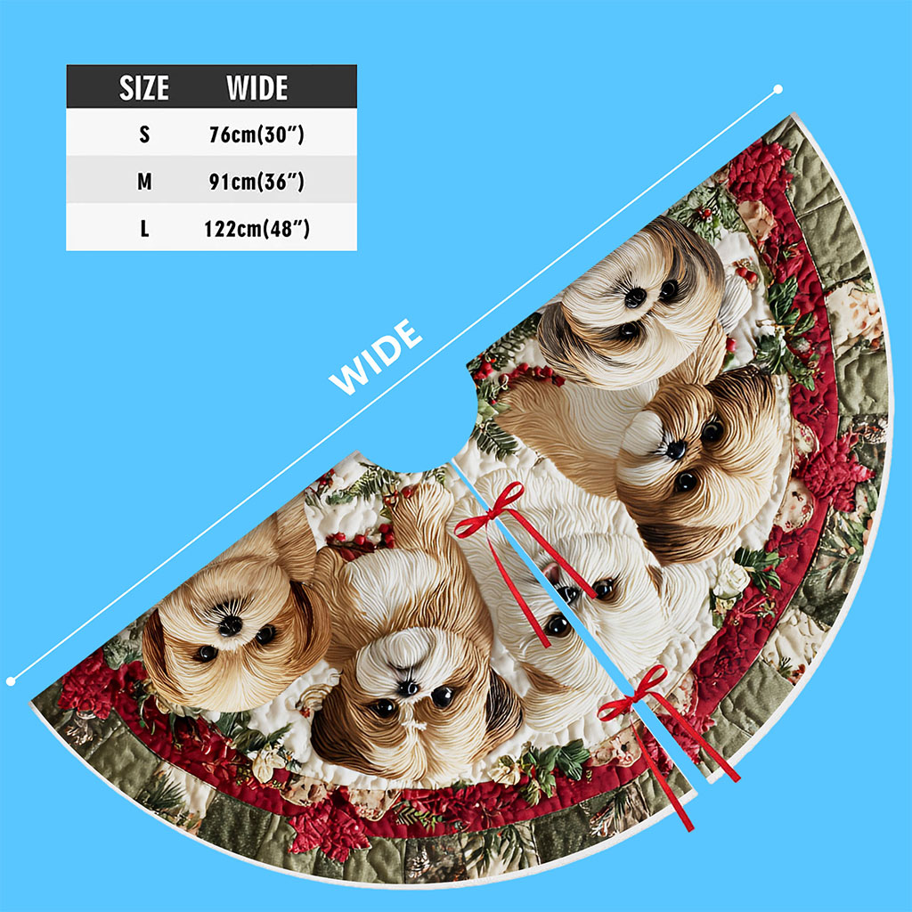 Shih Tzu Christmas Tree skirt UKPY5051102 - Image 7