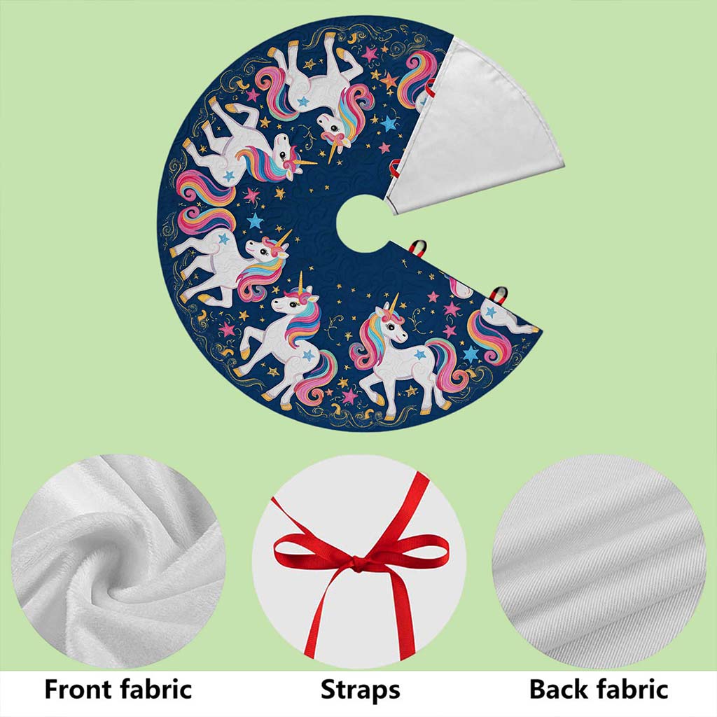 Joyful Unicorn Christmas Tree Skirt QFPY5051104 - Image 7