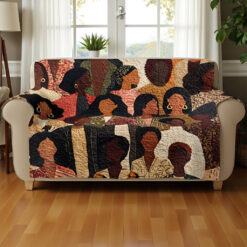 Black Women Quilted Sofa Cover QFNT5051103